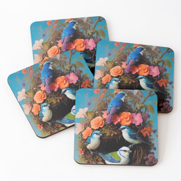 Item preview, Nest of Birds in a Flower Landscape designed and sold by FantasyEmpire.