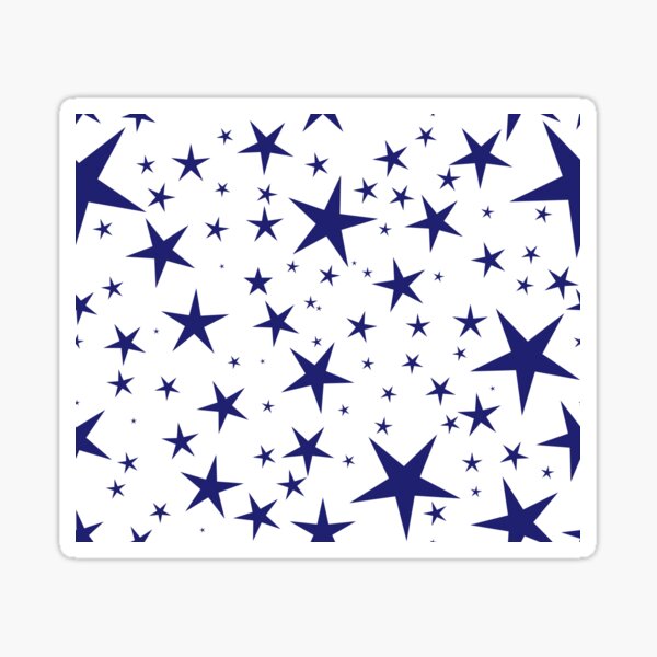 NDVH Stars (blue on white) Sticker