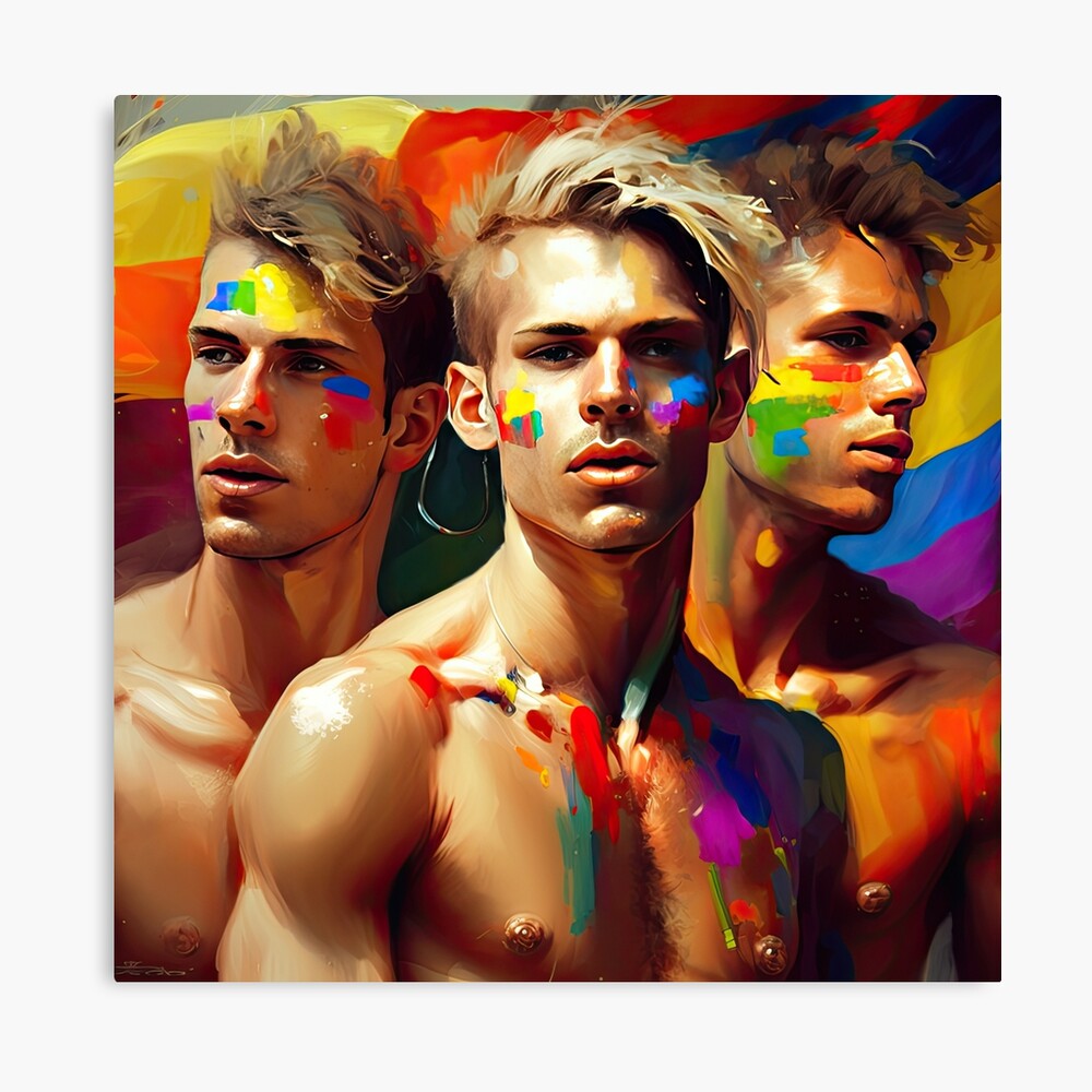 Proud Guy at a Gay Pride Parade Poster