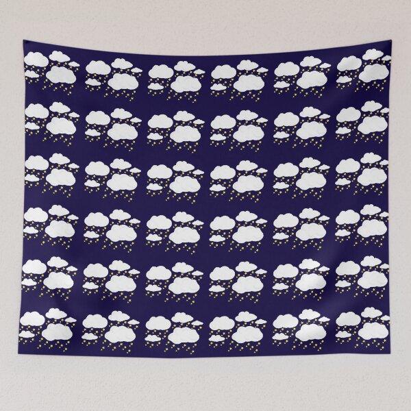 Item preview, Clouds Raining Stars designed and sold by Cats-And-Coffee.