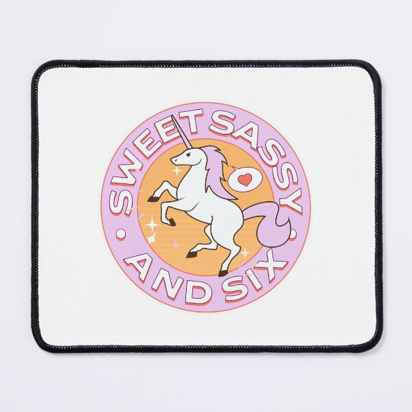 Item preview, Sweet Sassy And Six A Colorful 6th Birthday Design for Princess-Loving Girls designed and sold by CandyDroidMerch.