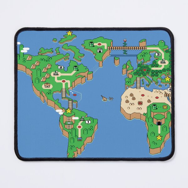 Item preview, Vintage Game World Map of Earth designed and sold by AnimeBottomBoys.