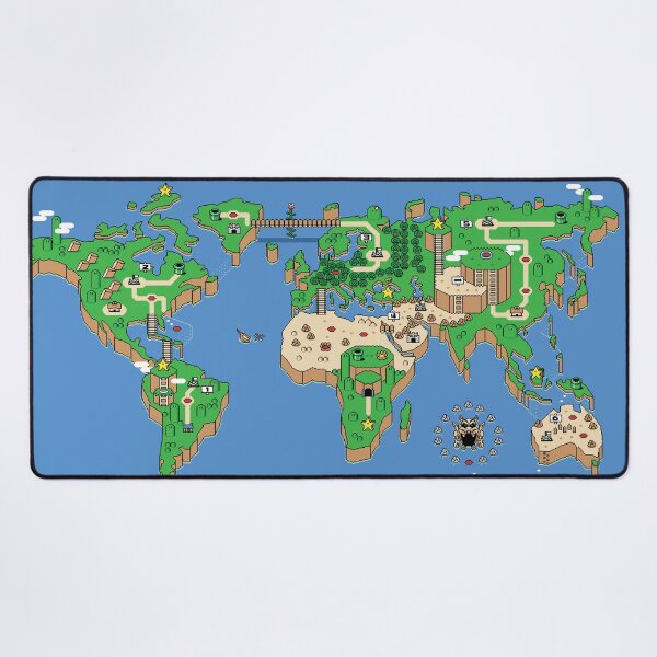 Item preview, Vintage Game World Map of Earth designed and sold by AnimeBottomBoys.