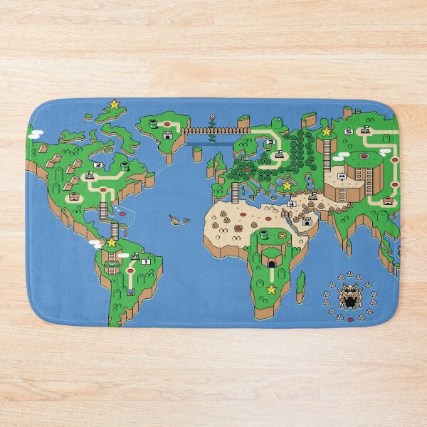 Item preview, Vintage Game World Map of Earth designed and sold by AnimeBottomBoys.