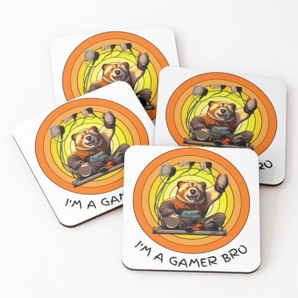 Item preview, I'M A GAMER BRO - Gamer Racoon - Funny Saying - Funny Quote designed and sold by HanaiPrint.