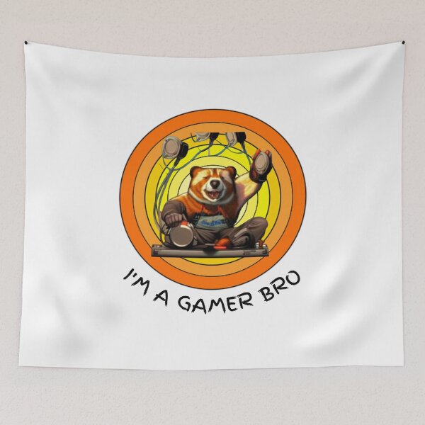 Item preview, I'M A GAMER BRO - Gamer Racoon - Funny Saying - Funny Quote designed and sold by HanaiPrint.