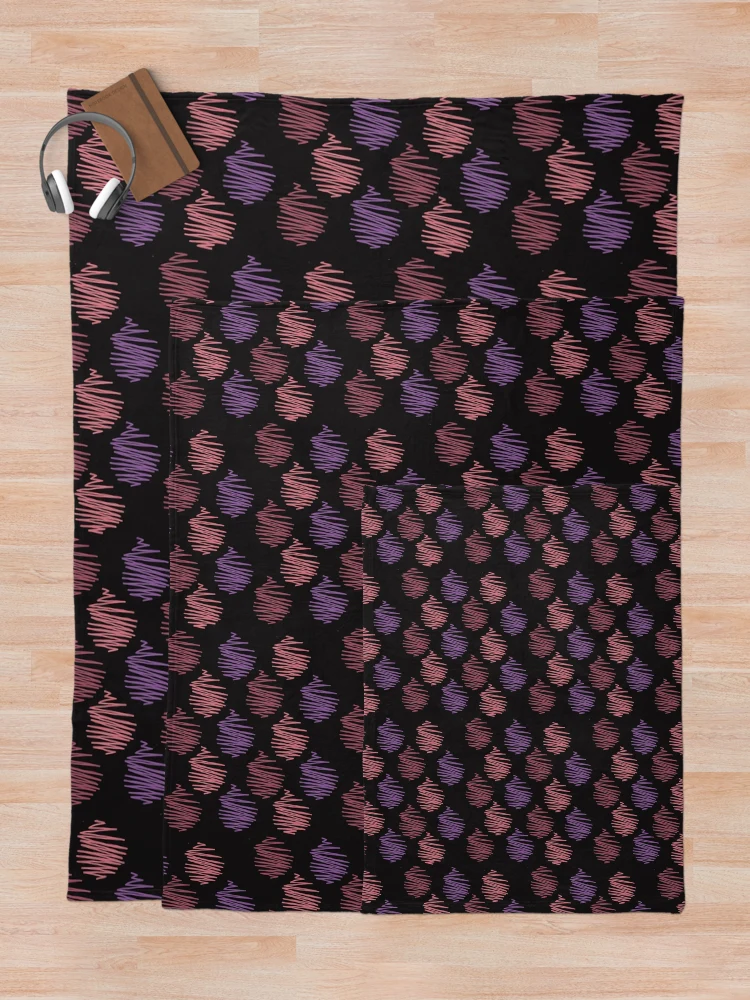 Thumbnail 5 of 6, Throw Blanket, Cherry Tones Pattern designed and sold by awsomepatterns.
