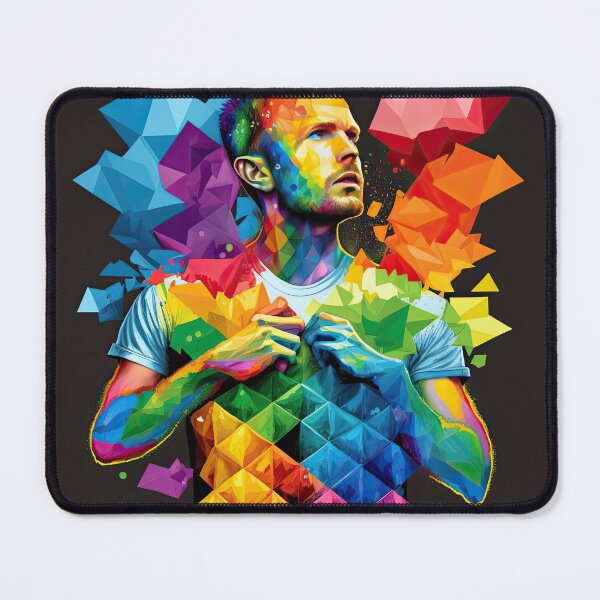 Item preview, Abstract Man Celebrating Pride designed and sold by Andrew Lomax.