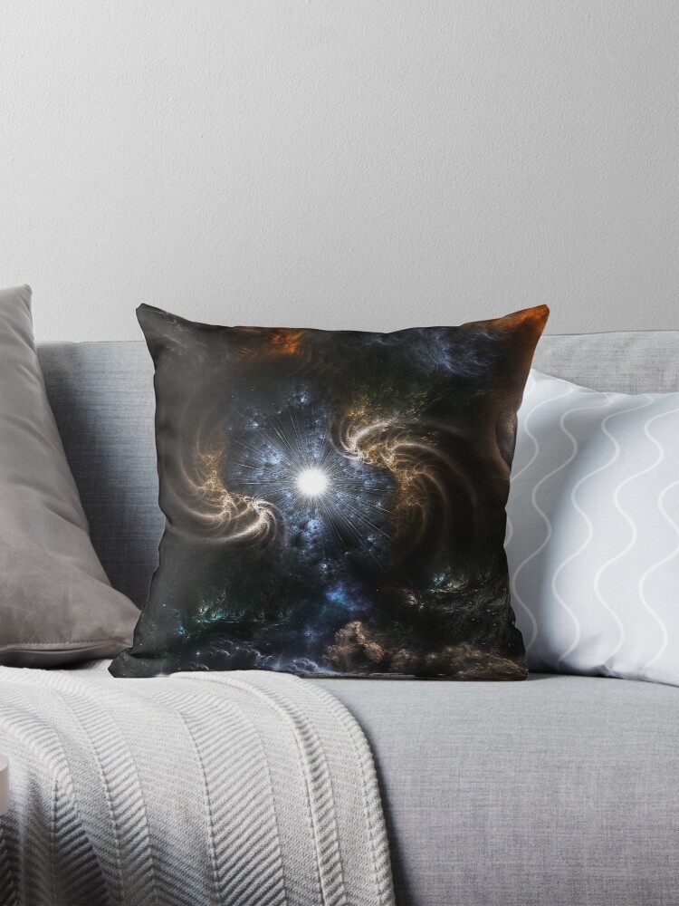 Realm Of Fractal Chaos NTXR Decorative Art Print Throw Pillow