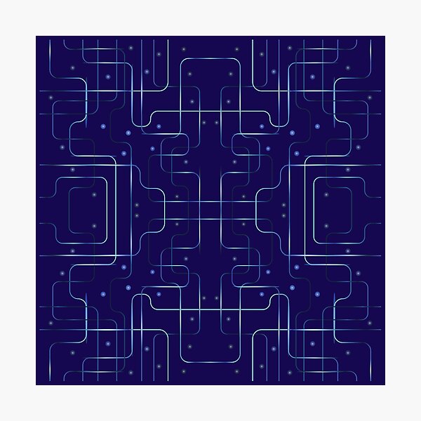 Artikelvorschau, Elektronisches Signal | Blaue Leiterplatte | Digital elektronisch entworfen und verkauft von EngineersArt.