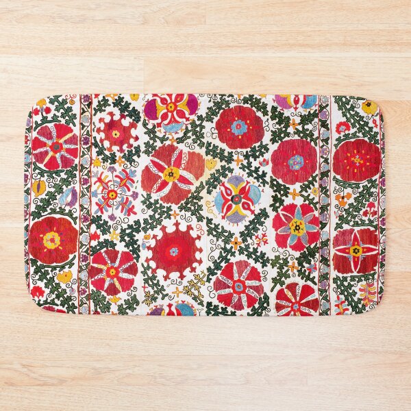 Item preview, Bukhara Suzani  Antique Uzbekistan Embroidery Print designed and sold by Vicky Brago-Mitchell®.