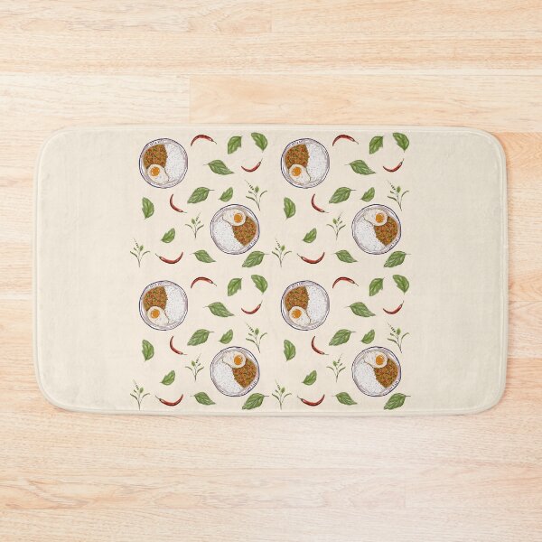 Item preview, “I Kra Pao you” cute Kra Pao Thai dish pattern. designed and sold by Yellowduckstudio.