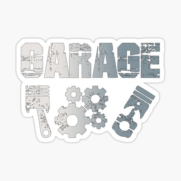 Adesivo di auto garage Vintage - TenStickers