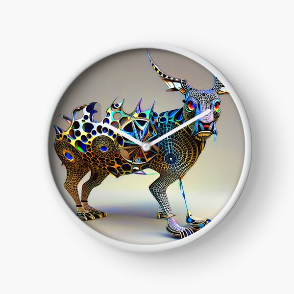 Cyborg Bull Clock