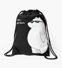 ice bear, coolest bear Drawstring Bag
