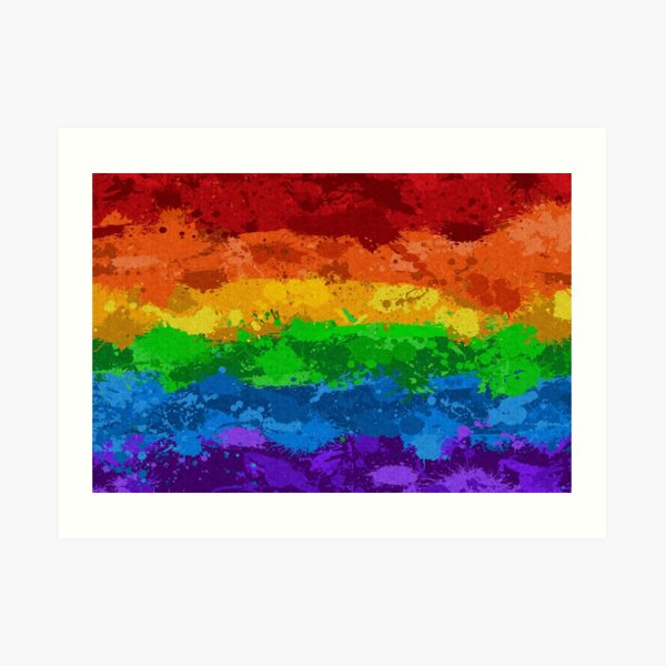 LGBT Watercolor Paint, Rainbow Flag, Gay Pride Art  Tote Bag for