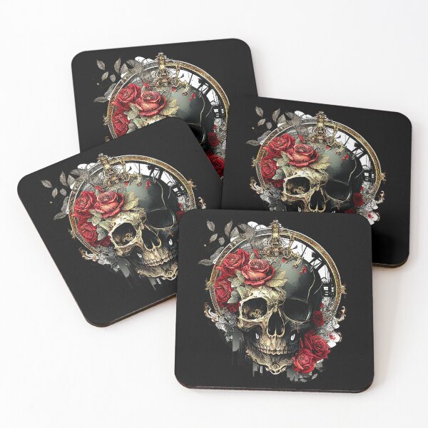 Item preview, Steampunk style design - Skull with Roses Vintage Gothic designed and sold by SevoArt.
