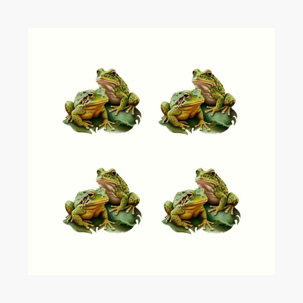 Mini Frogs Bundle - greens Sticker for Sale by JuneNostalgia