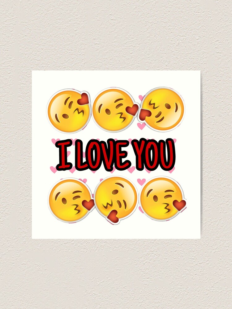 Emoji I Love You Art Print By Alfgar Redbubble