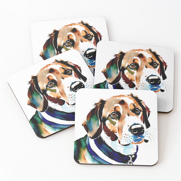 Artikelvorschau, Adorable Canine Companion: Stunning Watercolor Dog Portrait entworfen und verkauft von DavesDogShop.