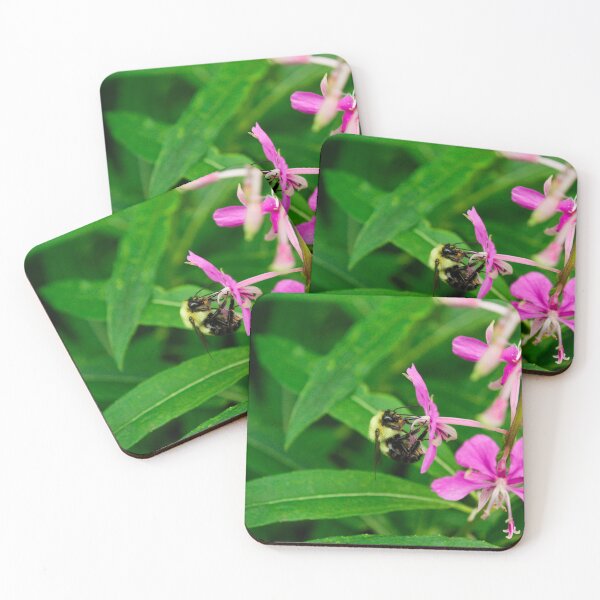 Item preview, bee gathering pollen from a flower designed and sold by Rosemarie  Caron.