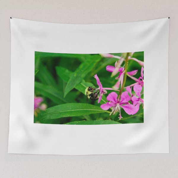 Item preview, bee gathering pollen from a flower designed and sold by Rosemarie  Caron.