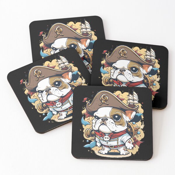 Item preview, Bulldog Dog Pirate Captain designed and sold by Leonardo Palumbo.