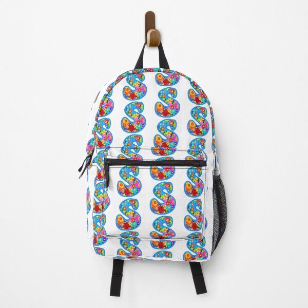 Item preview, Blue Floral Alphabet Letter S – Colorful Boho Psychedelic Flower Typography Art designed and sold by Vividality.
