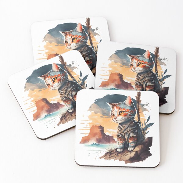 Item preview, Tora Tama  - A brave and playful kitten in watercolors designed and sold by Kabu-store.