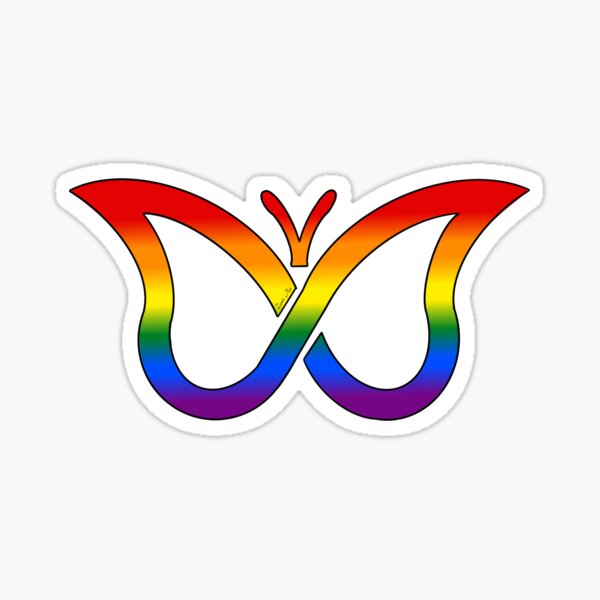 Item preview, ADHD and LGBT Pride Butterfly designed and sold by Zeons-Art.