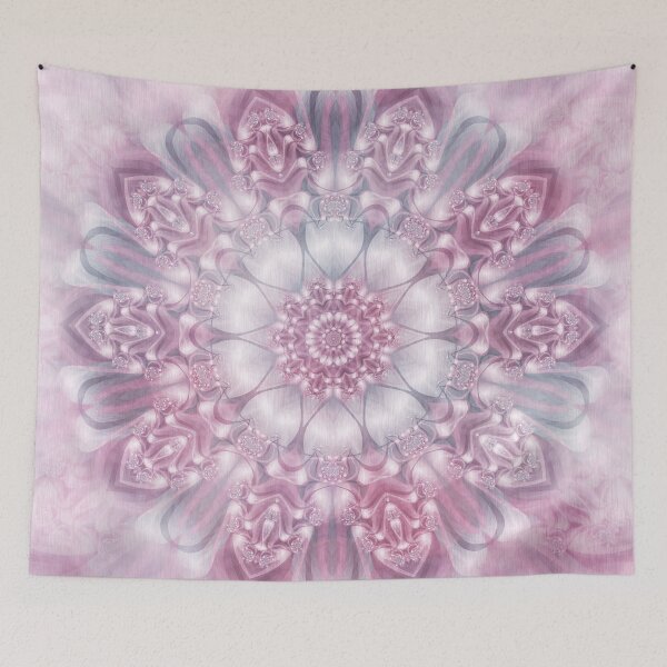 Item preview, Dreams Mandala in Pink, Grey, and White designed and sold by Kelly Dietrich Mandala & Fractal Art.