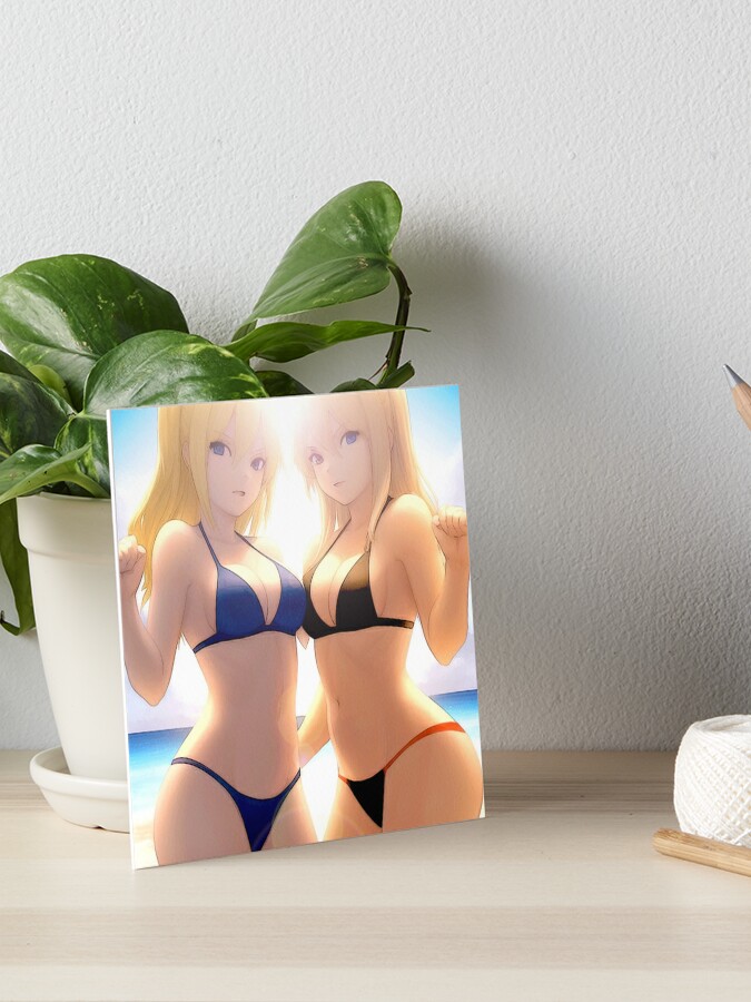 Anime con bikini en la playa mirándote | Foto Premium-demhanvico.com.vn