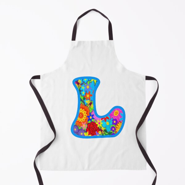 Item preview, Blue Floral Alphabet Letter L – Colorful Boho Psychedelic Flower Typography Art designed and sold by Vividality.