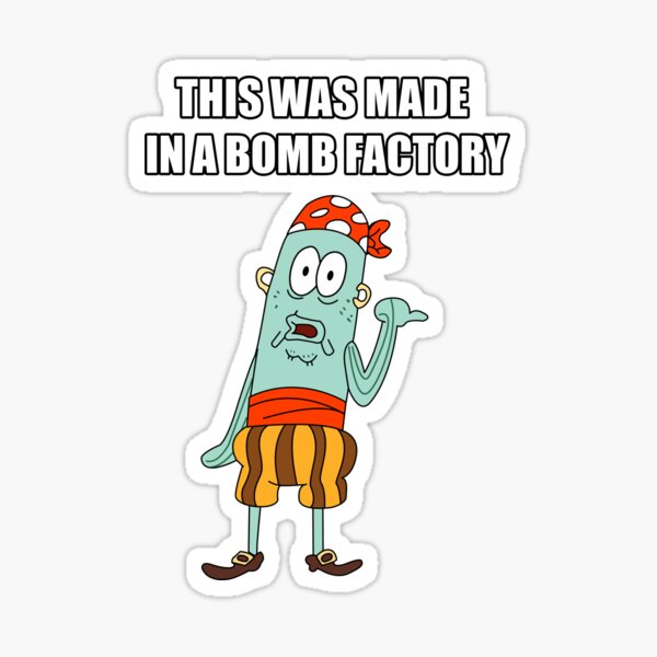 Vista previa del artículo con la obra «Fábrica de bombas pirata Bob Esponja», diseñado y vendido por KayPrints.