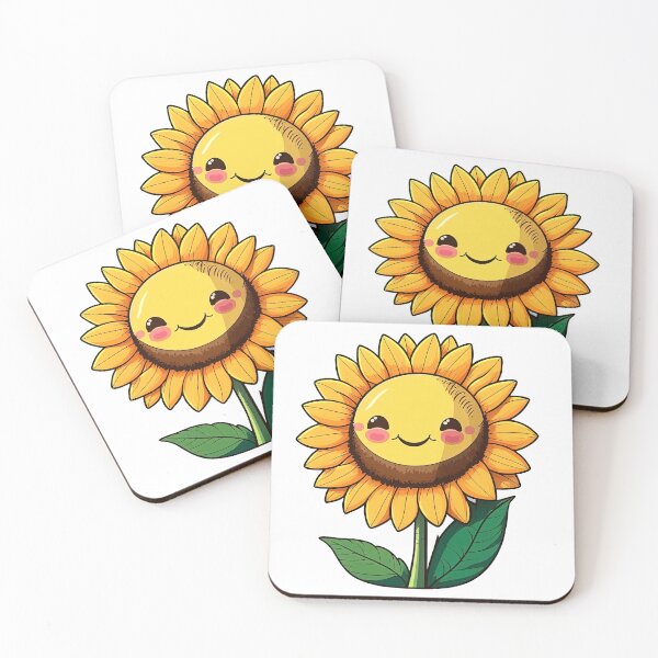 Item preview, Blushing Sunflower Cute Character designed and sold by storyboxdesigns.