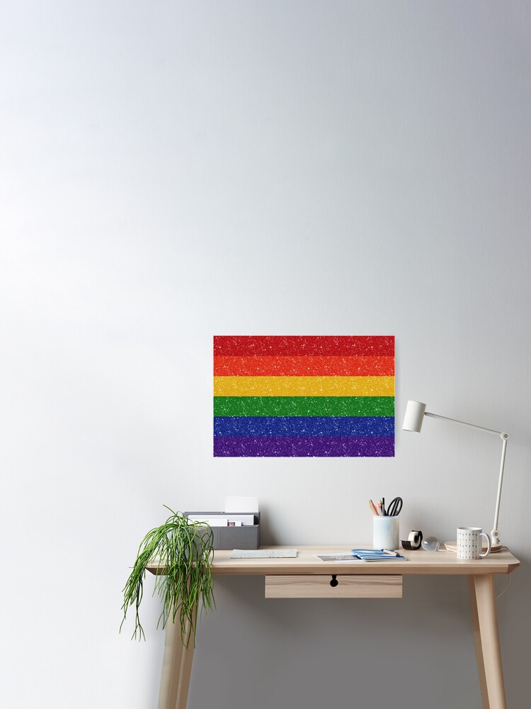 Faux Glitter LGBTQ Pride Rainbow Flag Background | Tote Bag