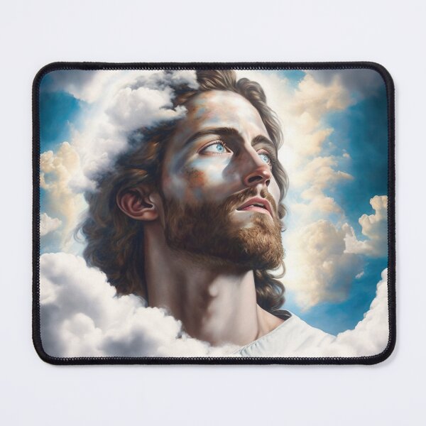 Item preview, Jesus Christ Portrait with Cloud Art designed and sold by unrealartwork.