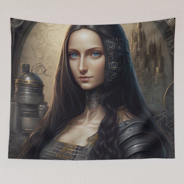 Item preview, Mona Lisa Anime Futuristic Style designed and sold by unrealartwork.