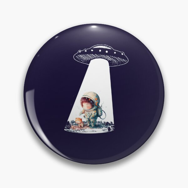 Item preview, astronaut man on the moon under soucoupe volante designed and sold by sami david ⭐⭐⭐⭐⭐.