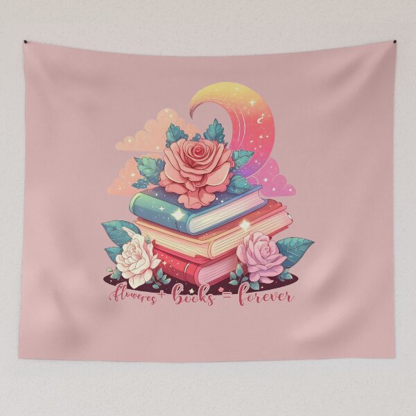 Item preview, "Books and Flowers: A Match Made in Heaven for Lovers of Both" designed and sold by manardesign.