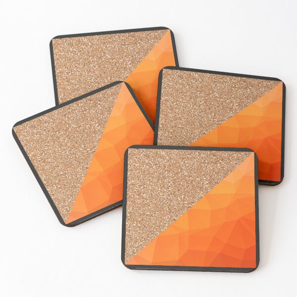 Aperçu de l'œuvre Éclat doré et design orange ; 13 coques iPhone Pro Max créée et vendue par Micovic.