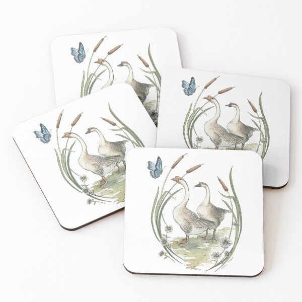 Item preview, Goose and Butterfly designed and sold by Meg Tran Art.