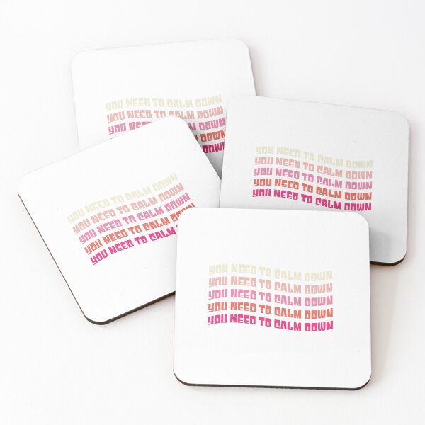 Item preview, You Need to Calm Down text pink gradient designed and sold by katekozuch.