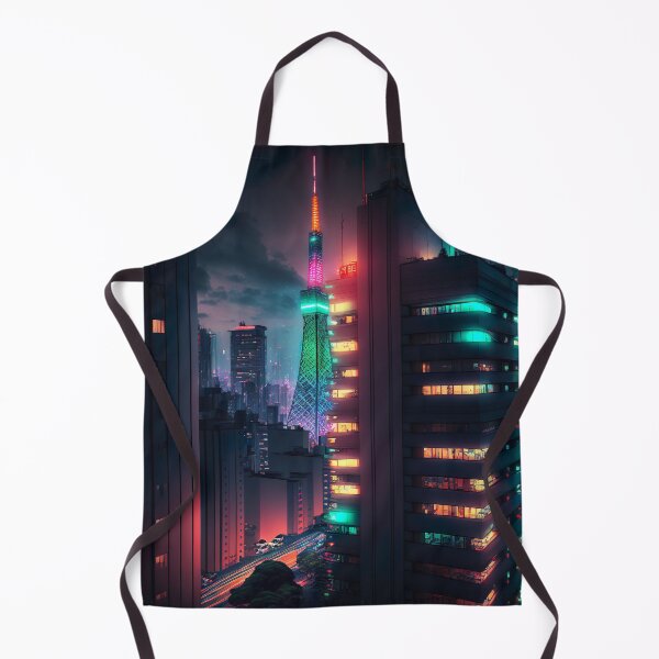 Item preview, Futuristic Tokyo Japan Neon Style Illustration designed and sold by unrealartwork.