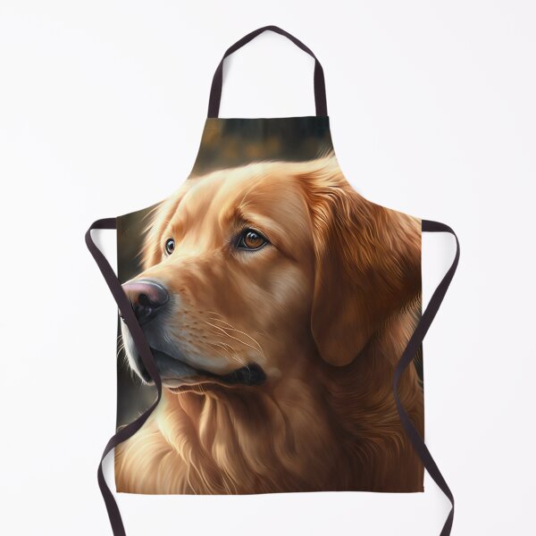 Item preview, Golden Retriever Dog Realistic Portrait Illustration designed and sold by unrealartwork.