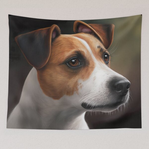 Aperçu de l'œuvre Jack Russel Terrier Chien Portrait Réaliste créée et vendue par unrealartwork.