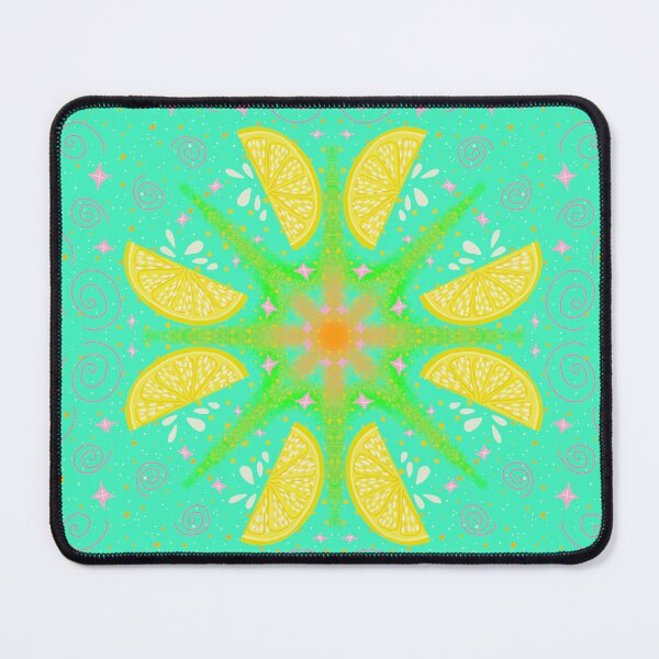 Item preview, retro citrus lemon_aqua designed and sold by NeonEye-Designs.