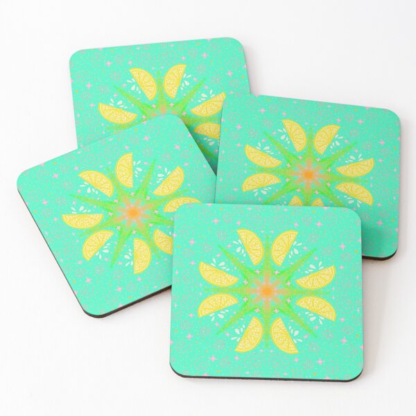 Item preview, retro citrus lemon_aqua designed and sold by NeonEye-Designs.