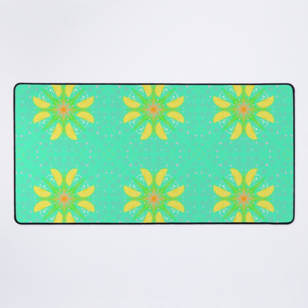 Item preview, retro citrus lemon_aqua designed and sold by NeonEye-Designs.