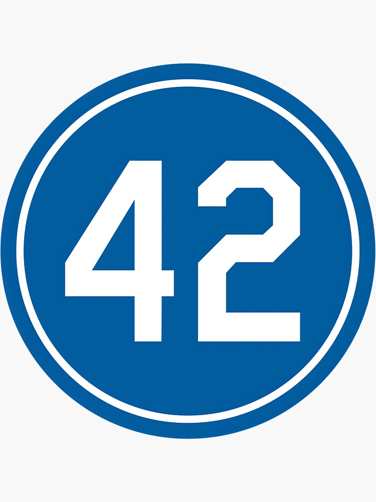 42 Jackie Robinson Sticker for Sale by bosoxicated